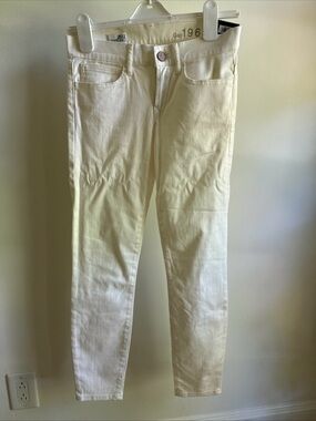 NWT Gap Legging Skimmer Womens Jean White Ankle Stretch Size 26/2